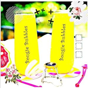 Bougie Bubbles Plastic Stemless Champagne Flutes🥂